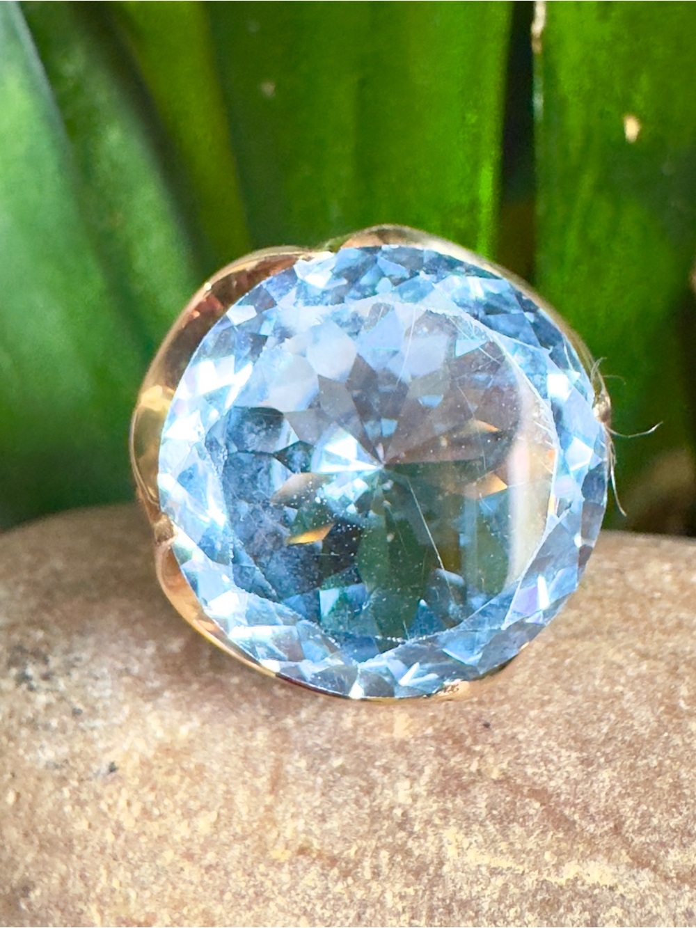 14k Blue Topaz Ring - Picture 3 of 10